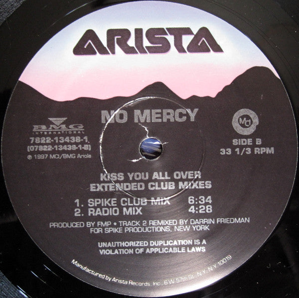 No Mercy - Kiss You All Over (Extended Club Mixes) | Near Mint (NM) Excellent (EX) - PROGRESSIVE / USED *NEAR MINT*
