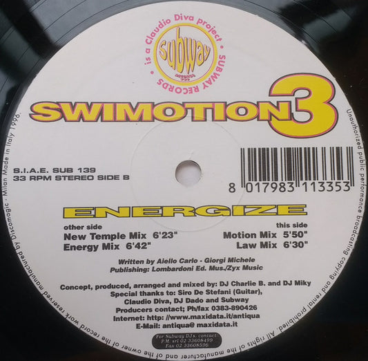 Swimotion - Energize | Near Mint (NM) - PROGRESSIVE / USED *NEAR MINT*
