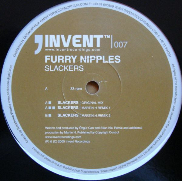 Furry Nipples - Slackers | Near Mint (NM) Generic - PROGRESSIVE / USED *NEAR MINT*