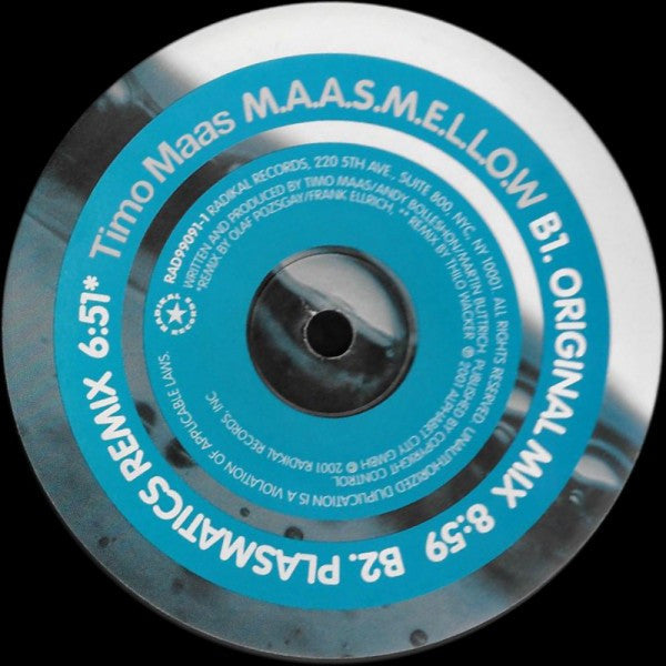Timo Maas - M.A.A.S.M.E.L.L.O.W. | Near Mint (NM) Very Good Plus (VG+) - PROGRESSIVE / USED *NEAR MINT*