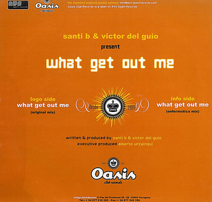 Santi B. - What Get Out Me | Very Good Plus (VG+) Very Good (VG) - PROGRESSIVE / USED *EXCELLENT+*