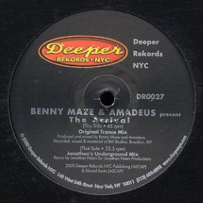 Benny Maze The Arrival 12" Near Mint (NM or M-) Generic