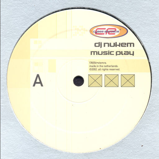DJ Nukem Music Play 12" Very Good Plus (VG+) Very Good Plus (VG+)