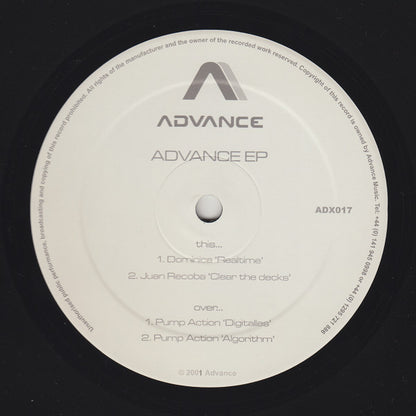 Various - Advance EP (VINYL 12" ADVANCE ADX017 2001) | - PROGRESSIVE / USED *VERY GOOD+*