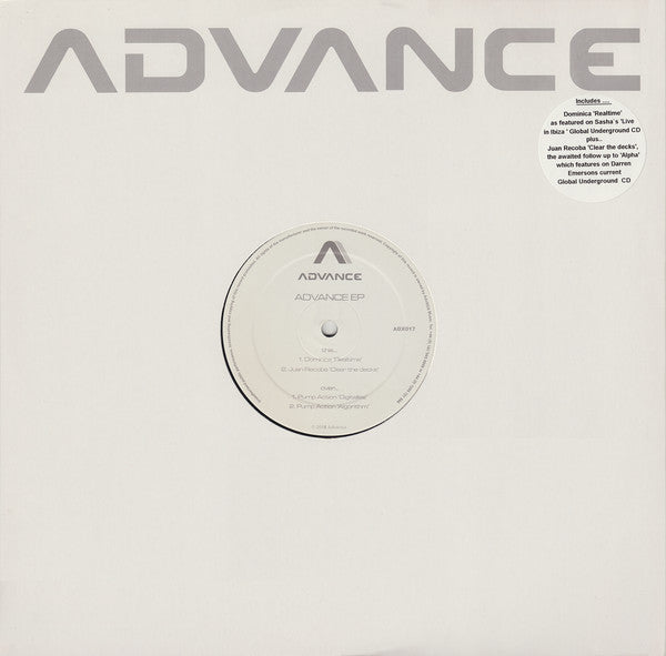 Various - Advance EP (VINYL 12" ADVANCE ADX017 2001) | - PROGRESSIVE / USED *VERY GOOD+*