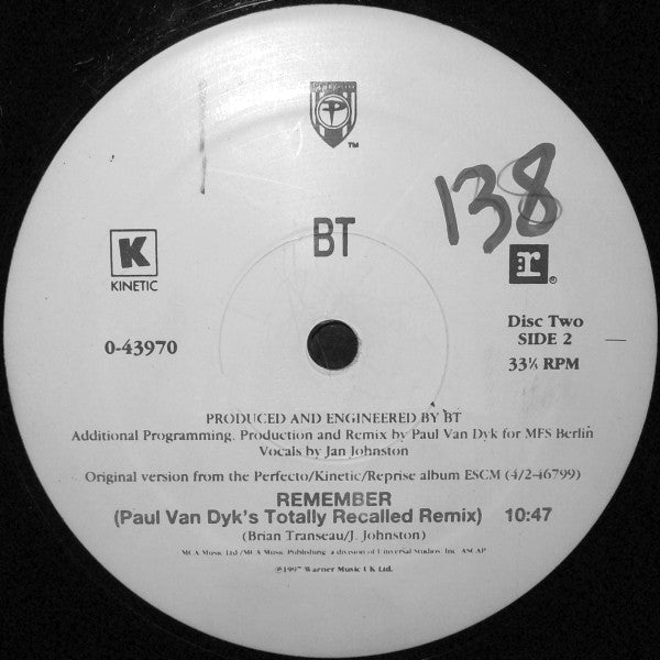 Remember (RECORD 2 ONLY) | Very Good Plus Plus (VG++) Near Mint (NM) - PROGRESSIVE / USED *VERY GOOD++*