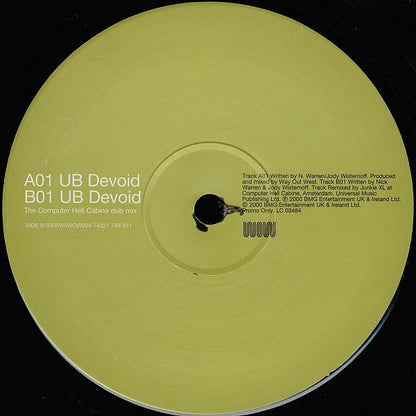 UB Devoid | Very Good Plus (VG+) Generic - PROGRESSIVE / USED *VERY GOOD+*
