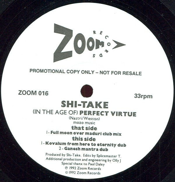 Shi-Take - (In The Age Of) Perfect Virtue | Very Good (VG) Generic - PROGRESSIVE / USED *VERY GOOD*