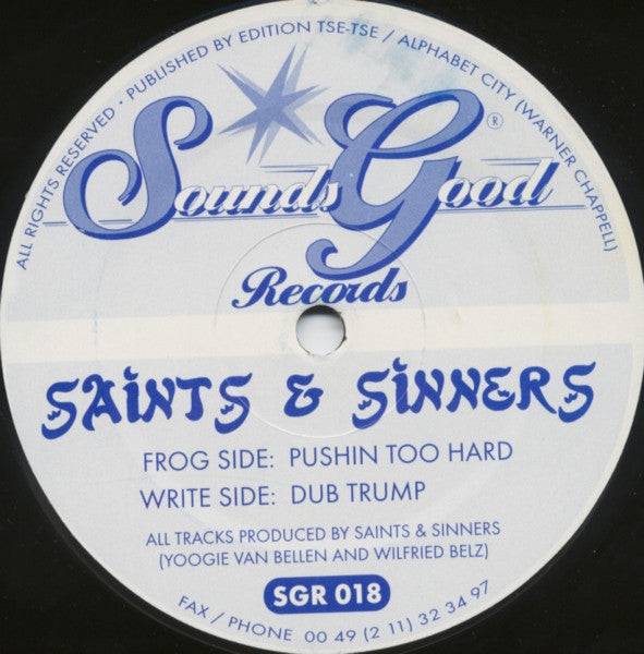 Saints & Sinners - Pushin Too Hard (VINYL 12") | USED Very Good (VG) Generic PROGRESSIVE