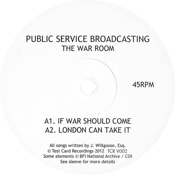 Public Service Broadcasting The War Room Test Card Recordings 12", EP, RE Mint (M) Mint (M)