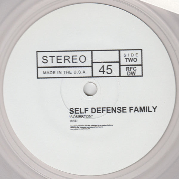 Creative Adult / Self Defense Family Split (CLEAR VINYL 7") | Mint (M) Mint (M) - PUNK *NEW/CLEAR*
