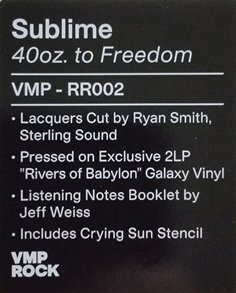 40oz. To Freedom (2xGALAXY VINYL - VMP) | Mint (M) Mint (M) - PUNK *NEW/COLOR*