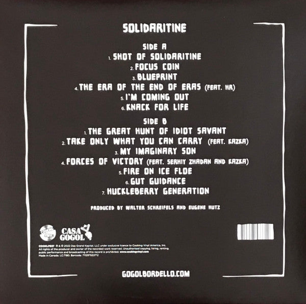 Solidaritine (Blue Vinyl) | Mint (M) Mint (M) - PUNK *NEW/COLOR*