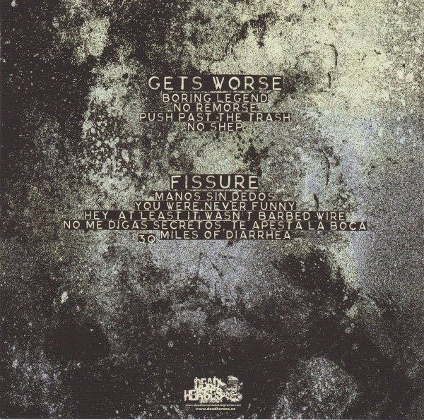 Gets Worse / Fissure Split (BLUE VINYL 7") | Mint (M) Mint (M) - PUNK *NEW/COLOR*
