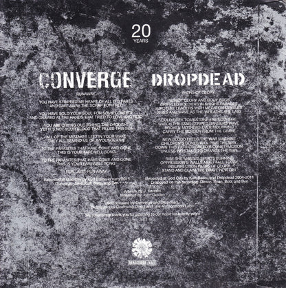 Converge / Dropdead (7" COLOR BONG' VINYL) *PINK/BLUE* | Mint (M) Mint (M) - PUNK *NEW/COLOR*