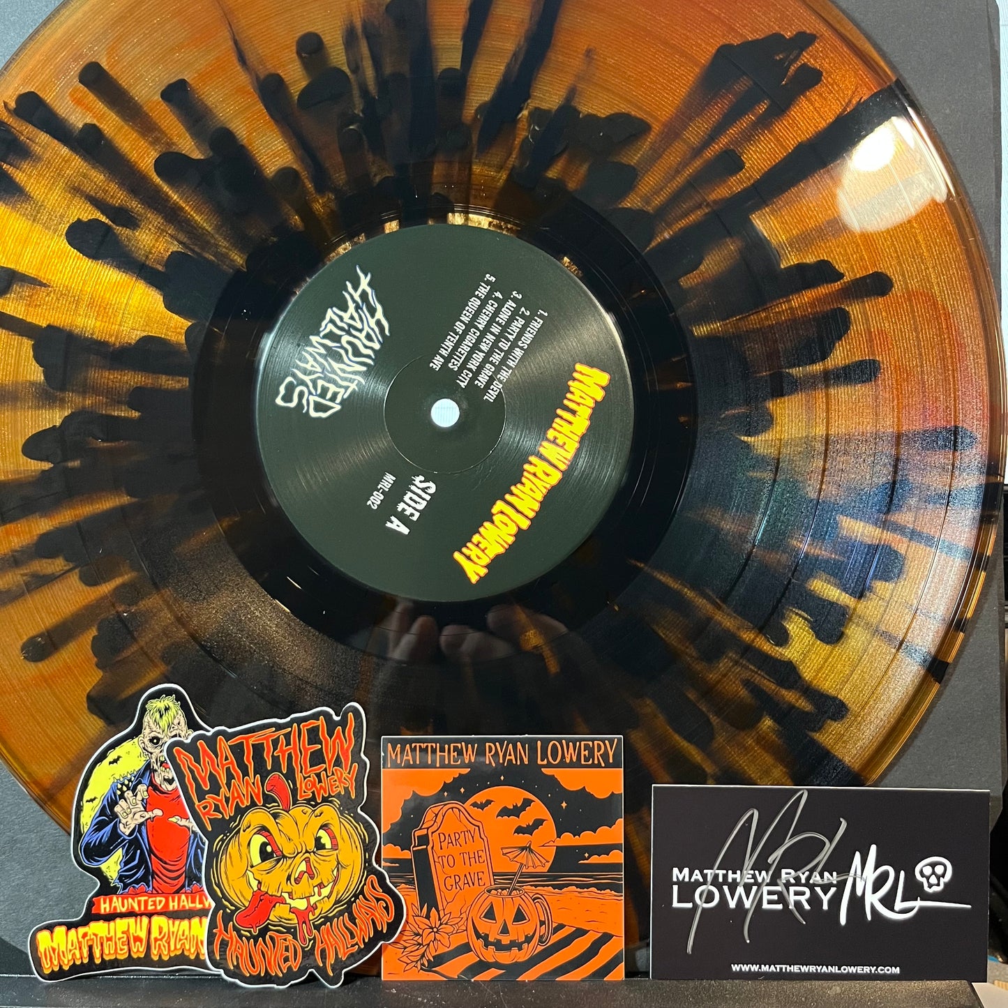 Matthew Ryan Lowery - Haunted Hallways (ORANGE W BLACK SPLATTER VINYL LP / 100 ONLY LTD EDT) | NEW - PUNK *NEW/COLOR*