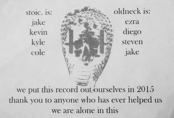 Stoic / Oldneck Split (WHITE W/ GREEN SPLATTER VINYL 7") | Mint (M) Mint (M) - PUNK *NEW/COLOR*