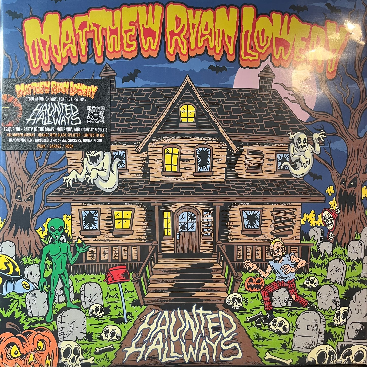 Matthew Ryan Lowery - Haunted Hallways (ORANGE W BLACK SPLATTER VINYL LP / 100 ONLY LTD EDT) | NEW - PUNK *NEW/COLOR*