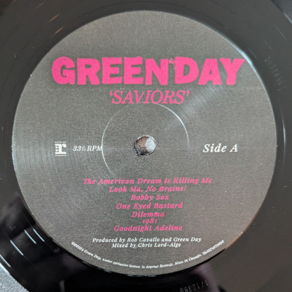Green Day - Saviors (VINYL LP) | NEW - PUNK / NEW *SEALED*