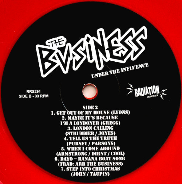 The Business - Under The Influence (RED VINYL LP) | NEW - PUNK *SEALED/COLOR*
