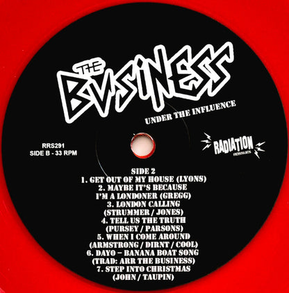 The Business - Under The Influence (RED VINYL LP) | NEW - PUNK *SEALED/COLOR*