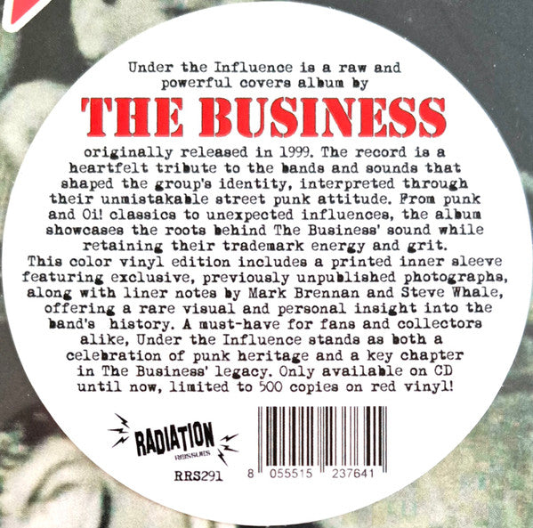 The Business - Under The Influence (RED VINYL LP) | NEW - PUNK *SEALED/COLOR*