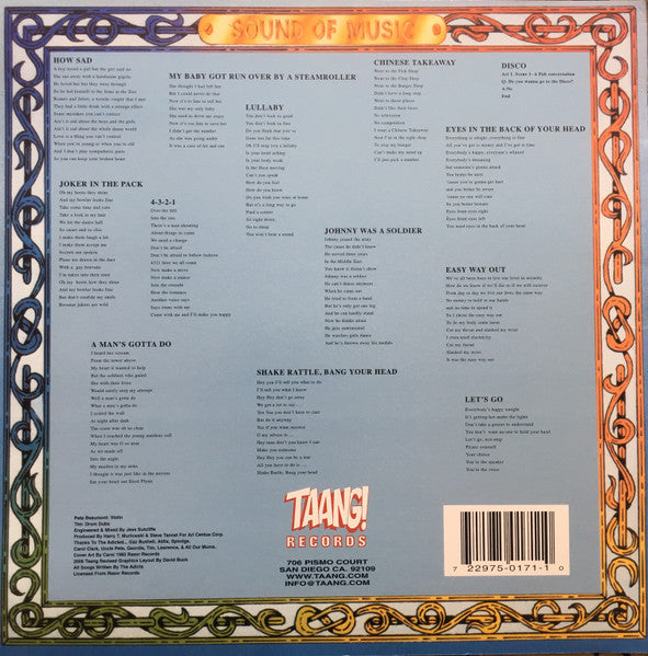 Sound Of Music (COLOR VINYL) | - PUNK *SEALED/COLOR*