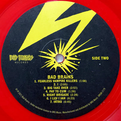 Bad Brains (RED VINYL) | - PUNK *SEALED/COLOR*