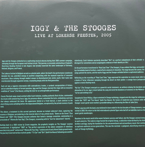 Iggy Pop & The Stooges - Live At Lokerse Feesten, 2005 | Mint (M) Mint (M) - PUNK *SEALED/RSD/COLOR*