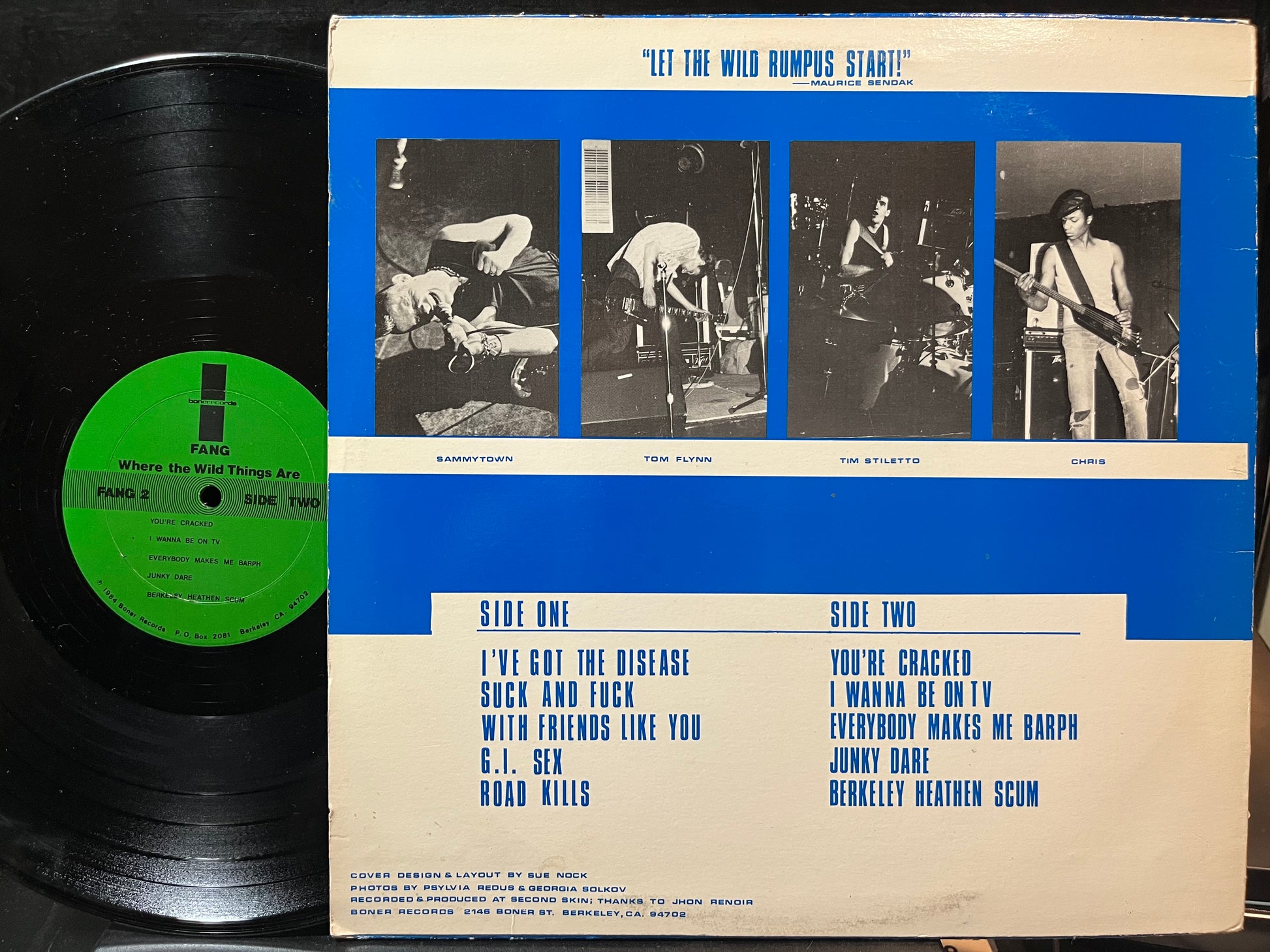 Fang - Where The Wild Things Are (VINYL LP BONER FANG 2) | USED Excellent (EX) Excellent (EX) - PUNK / USED *EXCELLENT*