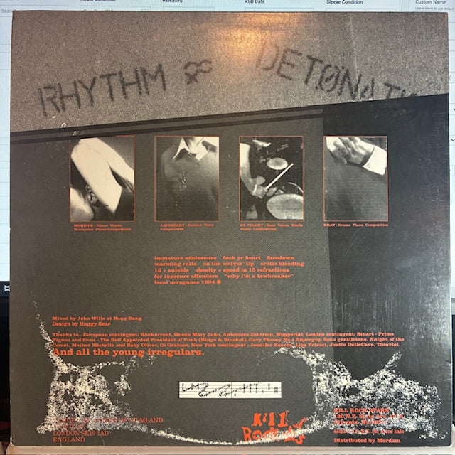 Weaponry Listens To Love (VINYL) | Excellent (EX) Very Good Plus (VG+) - PUNK / USED *EXCELLENT*