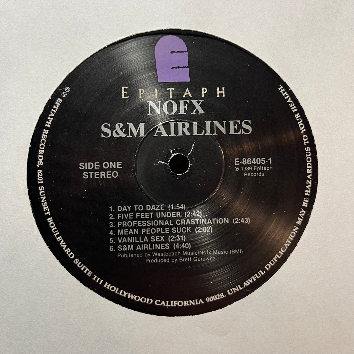 NOFX - S & M Airlines (VINYL LP) | USED Near Mint- (NM-) Excellent (EX) - PUNK / USED *NEAR MINT-*