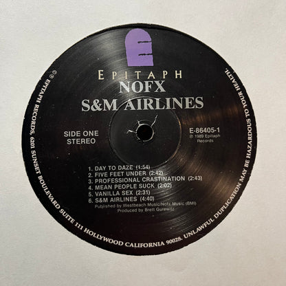 NOFX - S & M Airlines (VINYL LP) | USED Near Mint- (NM-) Excellent (EX) - PUNK / USED *NEAR MINT-*