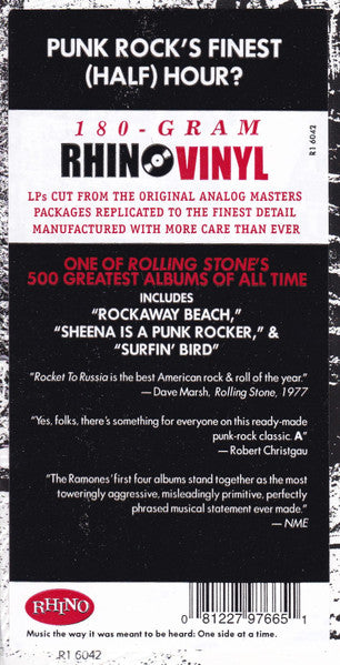 Ramones - Rocket To Russia (180G VINYL LP RHINO R1 6042 2011) | Near Mint (NM or M-) Near Mint (NM) - PUNK / USED *NEAR MINT*