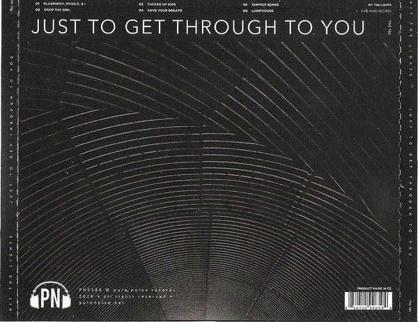 Hit The Lights - Just To Get Through To You (VINYL LP PURE NOISE PNE 186 2016) | - PUNK / USED *NEAR MINT*