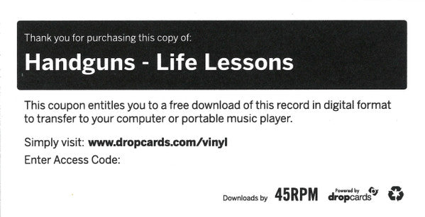 Handguns Life Lessons *TRI-COLOR* LP Near Mint (NM or M-) Near Mint (NM or M-)