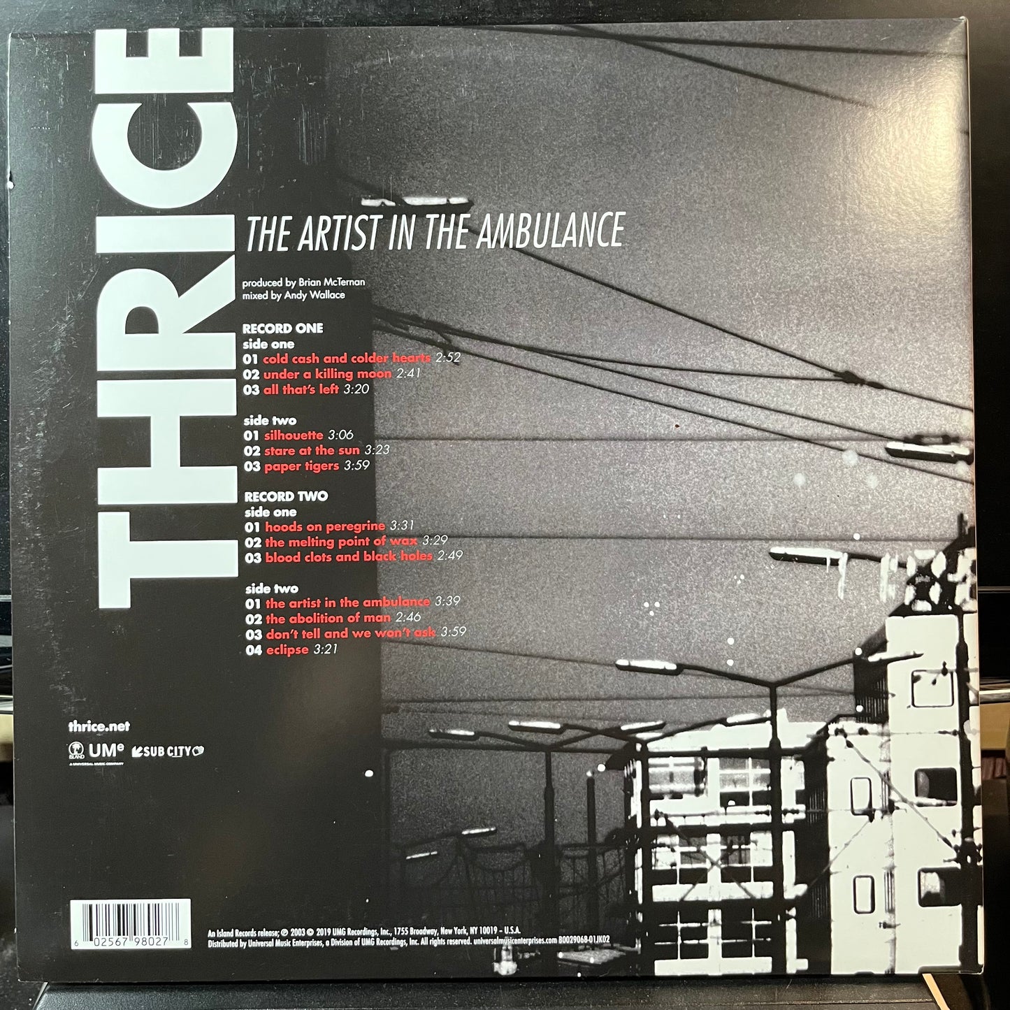 Thrice - The Artist In The Ambulance (RED WHITE SPLATTER VINYL 2XLP) | USED Near Mint (NM or M-) Near Mint (NM or M-) - PUNK / USED *NEAR MINT*