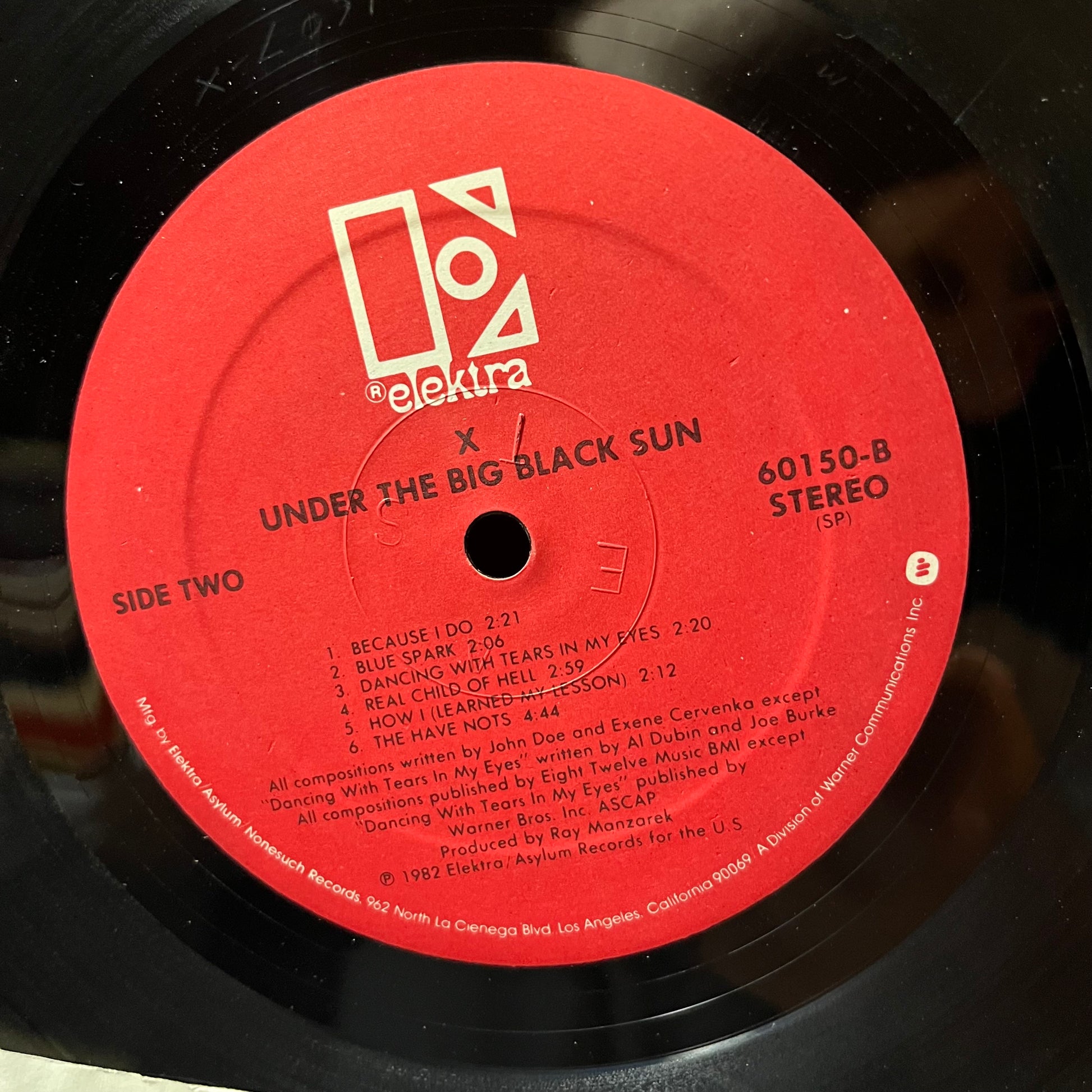 X - Under The Big Black Sun (VINYL LP ELEKTRA 60150 1982) | Very Good Plus (VG+) Very Good Plus (VG+) - PUNK / USED *VERY GOOD+*
