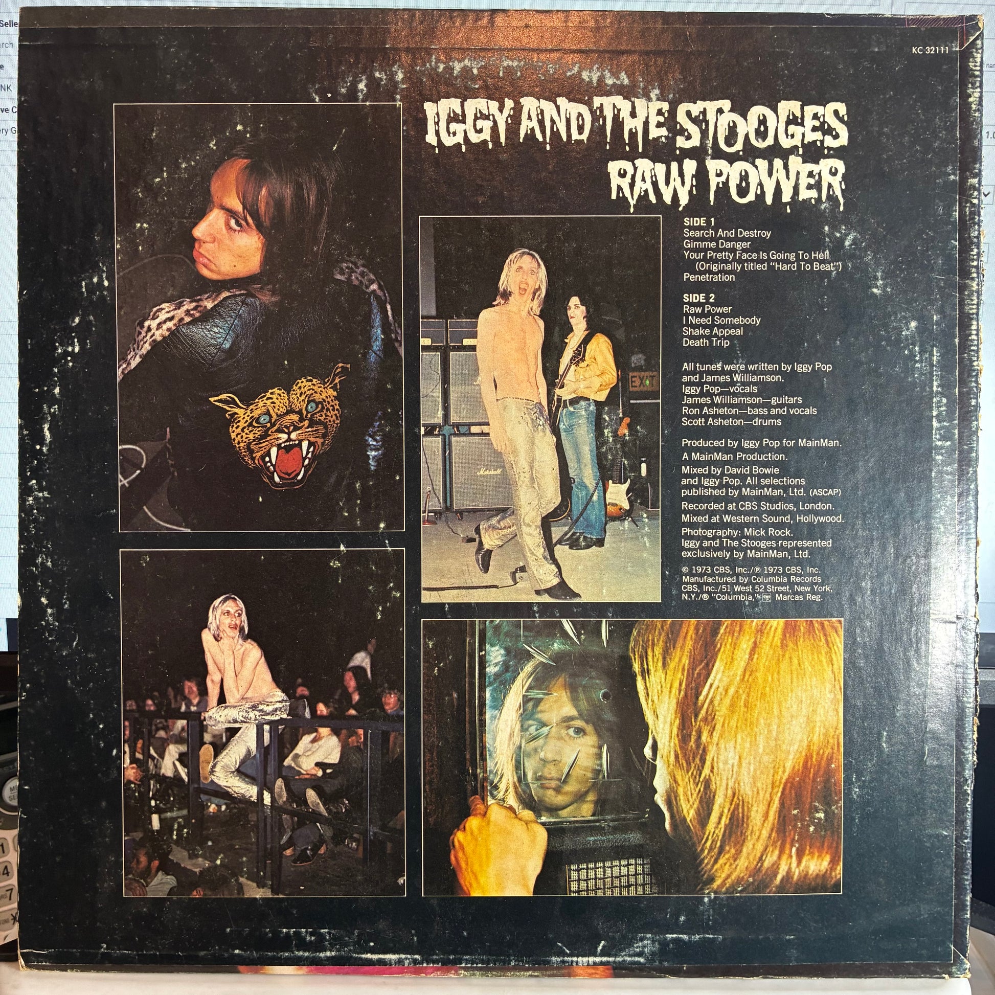 The Stooges - Raw Power (VINYL) | Very Good Plus (VG+) Very Good (VG) - PUNK / USED *VERY GOOD+*