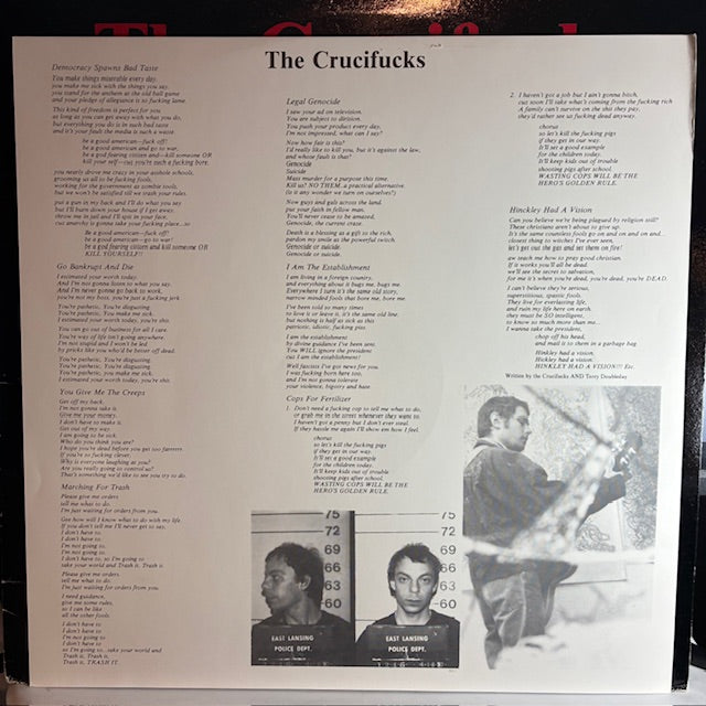 The Crucifucks (VINYL) | Very Good Plus (VG+) Excellent (EX) - PUNK / USED *VERY GOOD+*