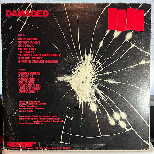 Damaged (VINYL) | Very Good (VG) Very Good (VG) - PUNK / USED *VERY GOOD*