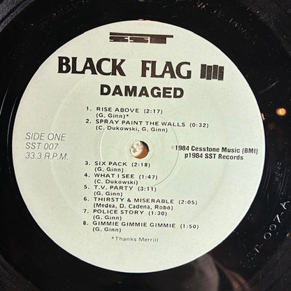 Damaged (VINYL) | Very Good (VG) Very Good (VG) - PUNK / USED *VERY GOOD*