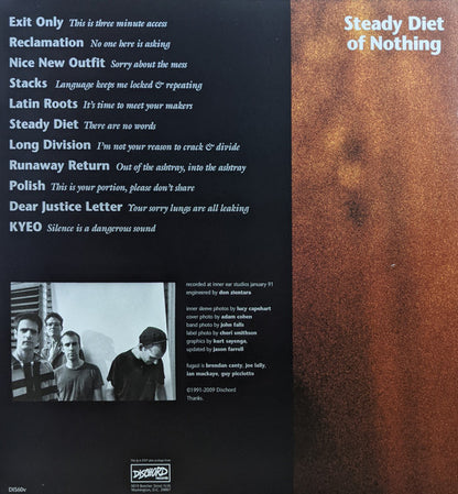 Fugazi Steady Diet Of Nothing LP Mint (M) Mint (M)