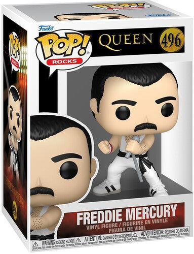 Queen - Funko POP! Rocks: Queen - Freddie Mercury (White Singlet) (Vinyl Figure, Collectible) |