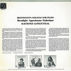 Raymond Lewenthal, Ludwig van Beethoven Beethoven's Sonatas For Piano Westminster Gold LP, Album, Mono Very Good Plus (VG+) Near Mint (NM or M-)