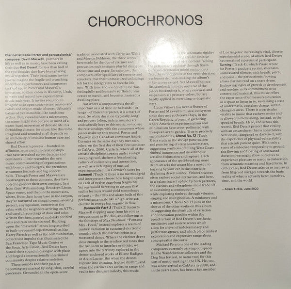 Red Desert Ensemble Chorochronos Infrequent Seams 12", EP Mint (M) Mint (M)