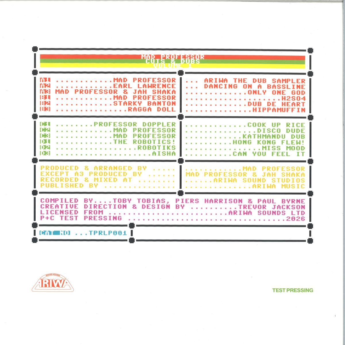 Mad Professor - Cuts & Dubs Volume One (VINYL 2xLP Test Pressing) | NEW - REGGAE/DUB *NEW*