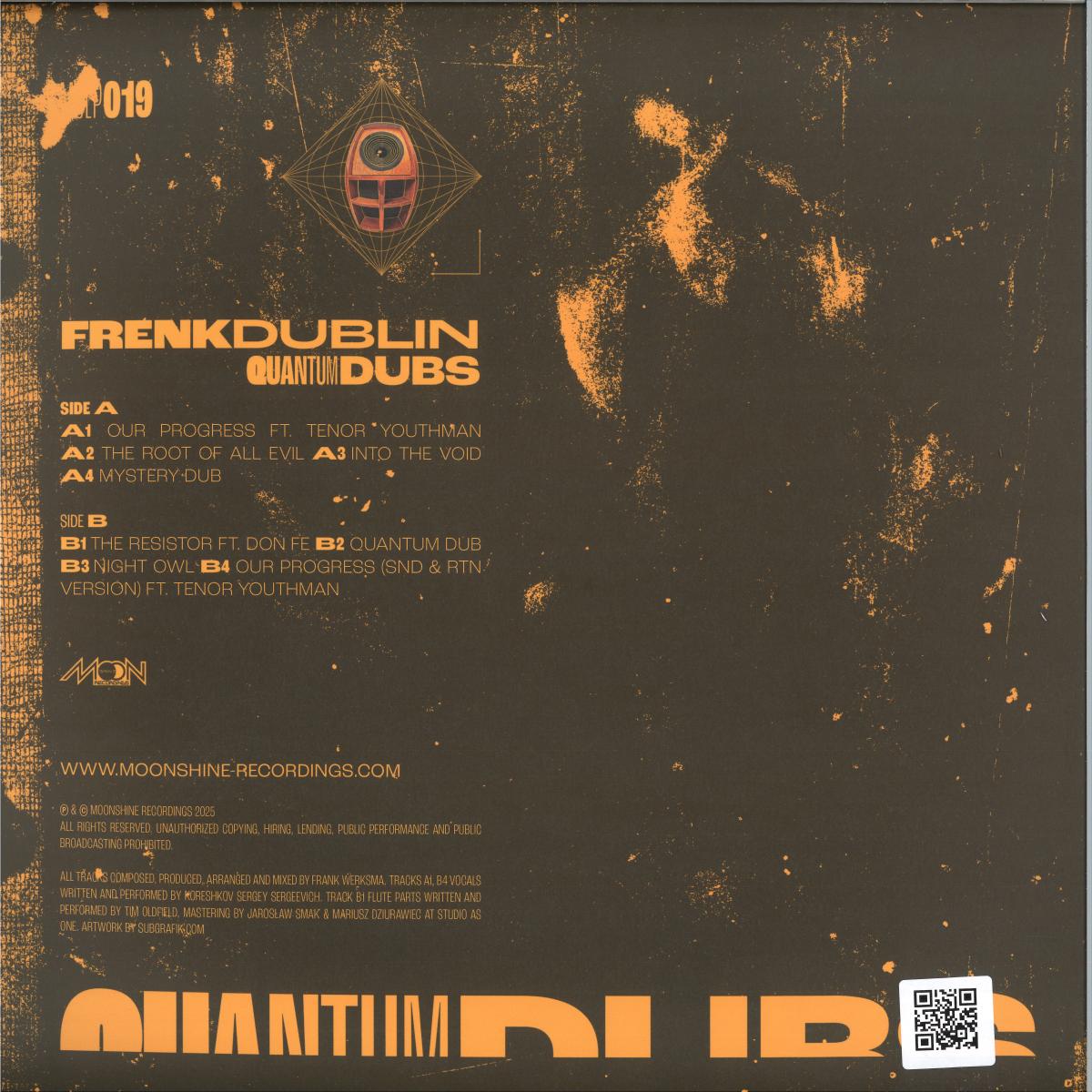 Frenk Dublin - (PRESALE 10/9/26) Quantum Dubs (VINYL LP Moonshine) | NEW - REGGAE/DUB *NEW*