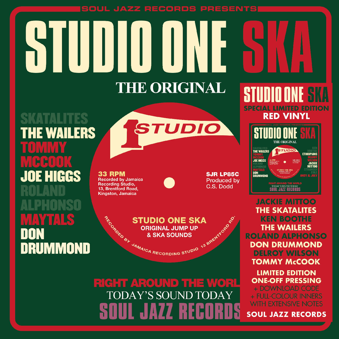 Soul Jazz Records presents - (PRESALE 6/26/26) STUDIO ONE SKA (DDL RED 2xVINYL) | Mint (M) Mint (M) - REGGAE *NEW/COLOR*