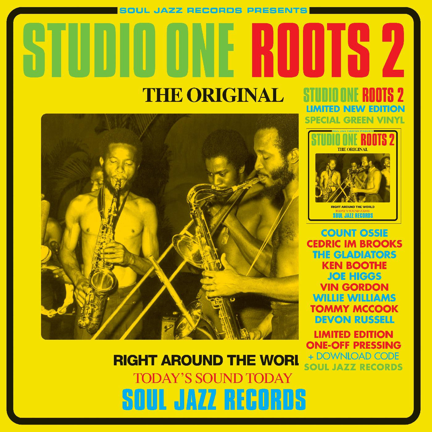 Soul Jazz Records presents - STUDIO ONE ROOTS 2 (TRANSPARENT GREEN VINYL) (Vinyl) | Mint (M) Mint (M) - REGGAE *NEW*